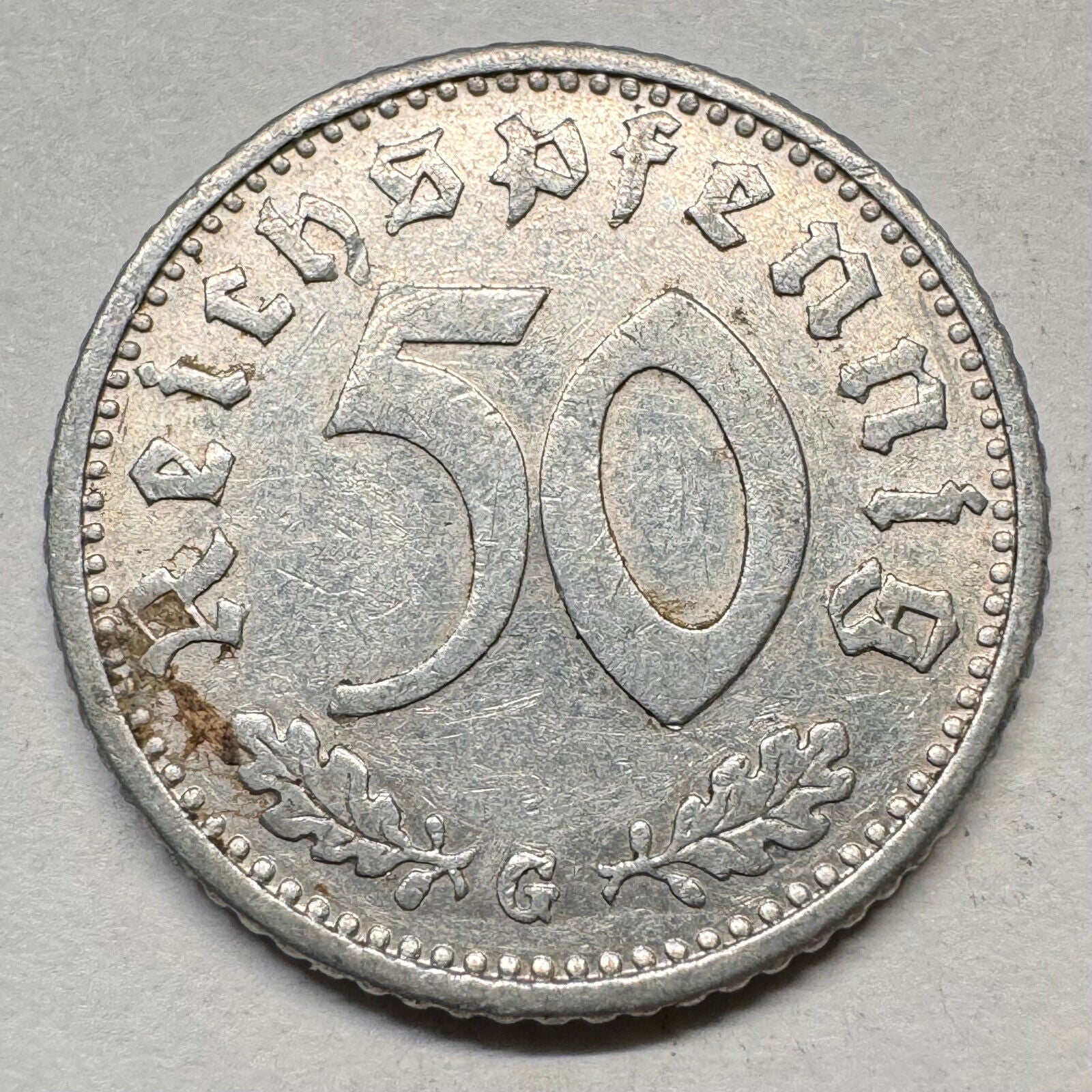 1935 Germany 50 Reichspfennig - Beautiful Coin - #A-015