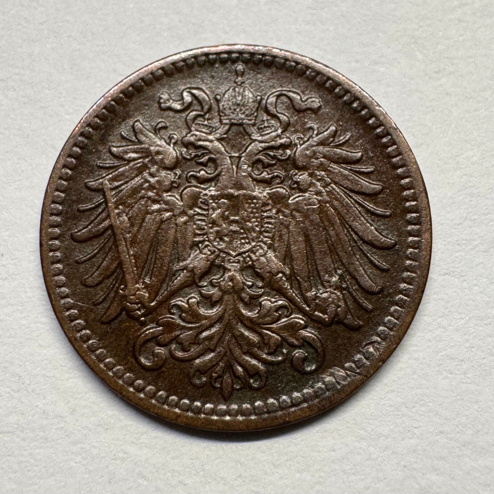 1909 Austria 1 Heller - Beautiful Coin - #B-057