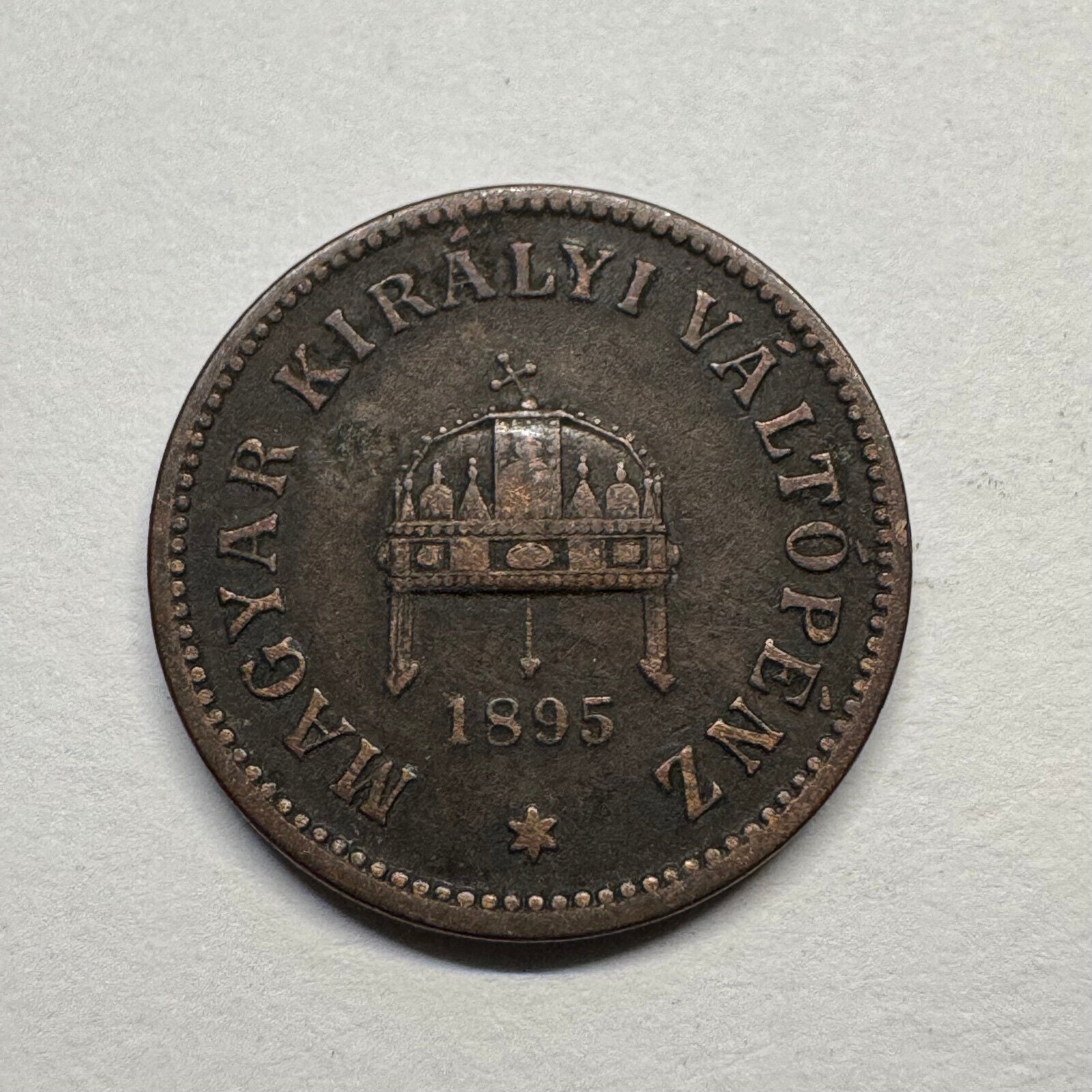 1895 Hungary 2 Filler - Beautiful Coin - Lot #B-044