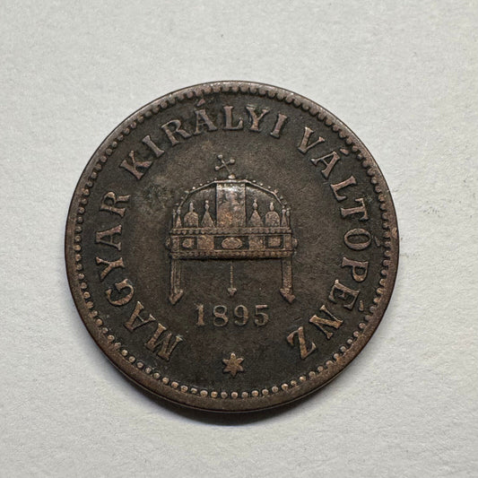 1895 Hungary 2 Filler - Beautiful Coin - Lot #B-044