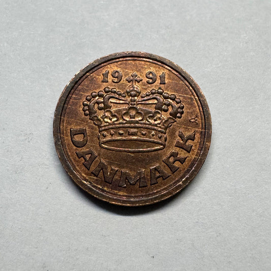 1991 Denmark 25 Ore - Beautiful Coin - #B-014