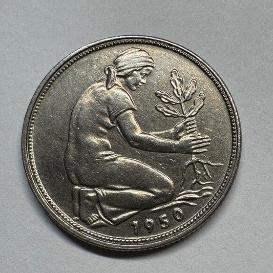 1950 Germany 50 Pfennig - Beautiful Coin - #B-054