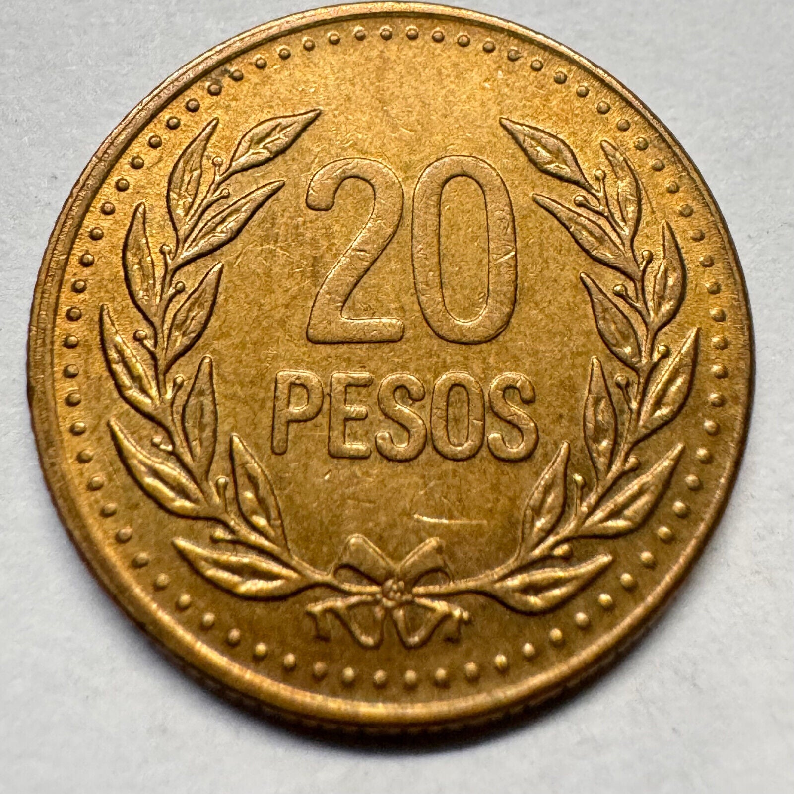 1992 Colombia 20 Pesos - Beautiful Coin - #A-026