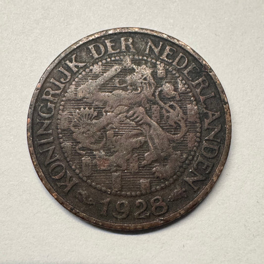 1928 Netherlands 1 Cent - Beautiful Coin - #B-047