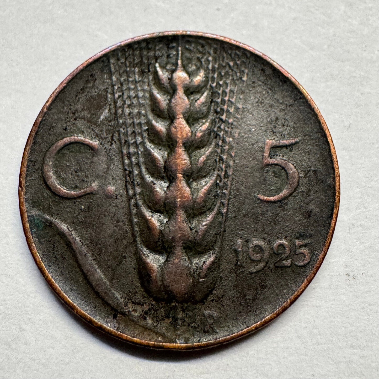 1925 Italy 5 Centesimi - Beautiful Coin - #A-086