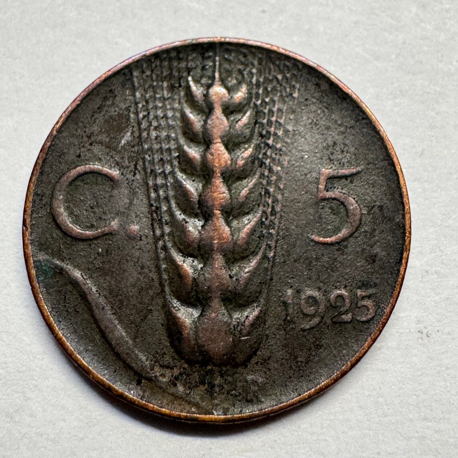 1925 Italy 5 Centesimi - Beautiful Coin - #A-086