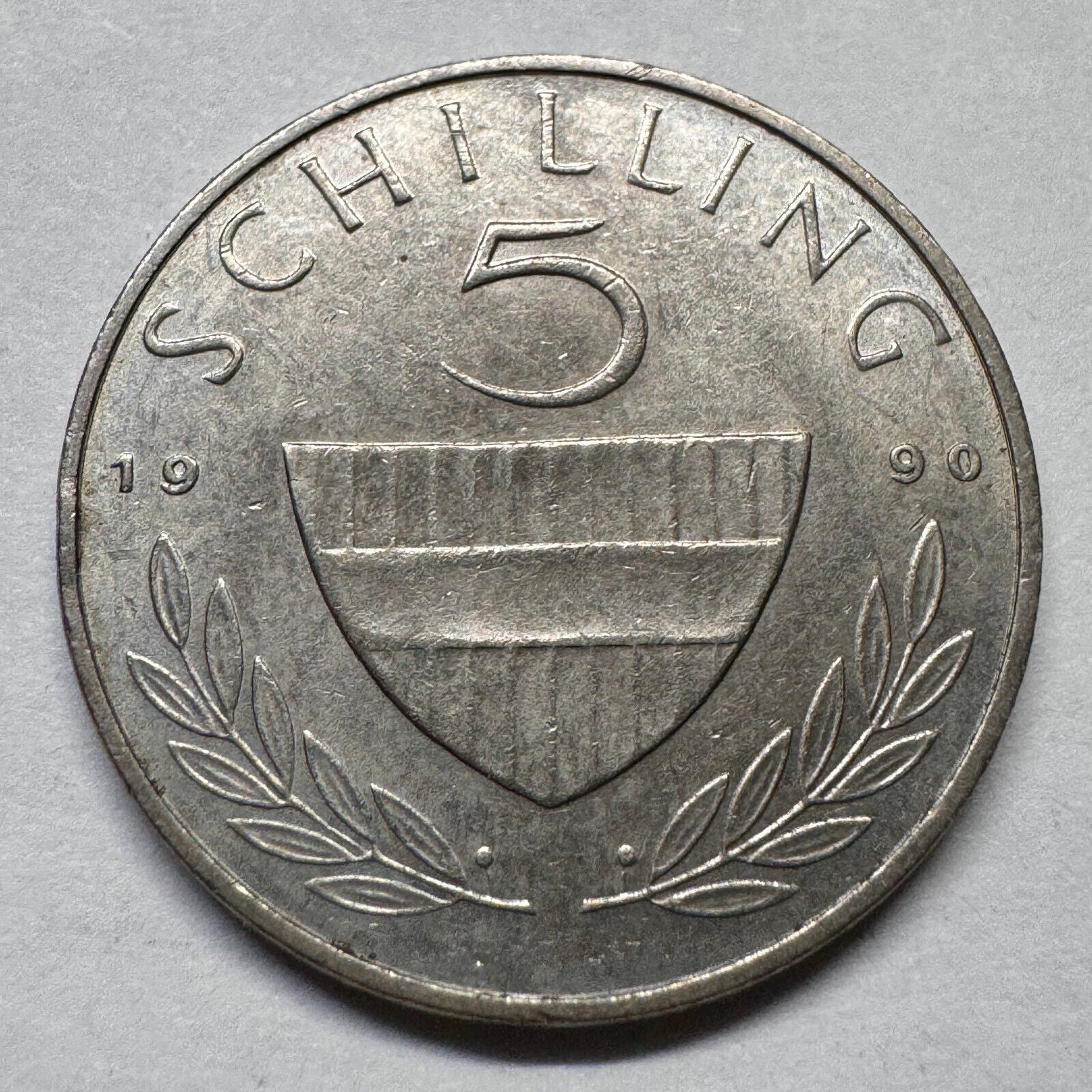1990 Austria 5 Schilling - Beautiful Coin - #A-055
