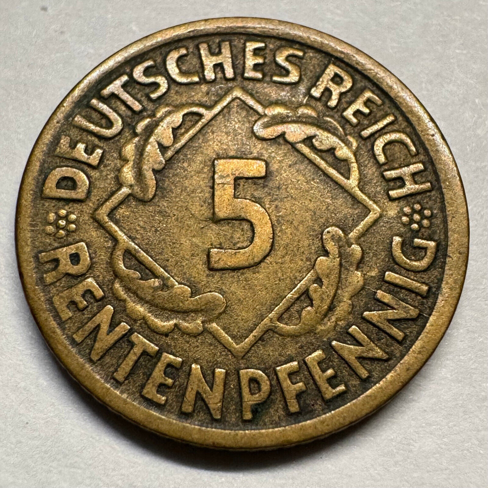 1924 Germany 5 Reichspfennig - J - Beautiful Coin - #A-074