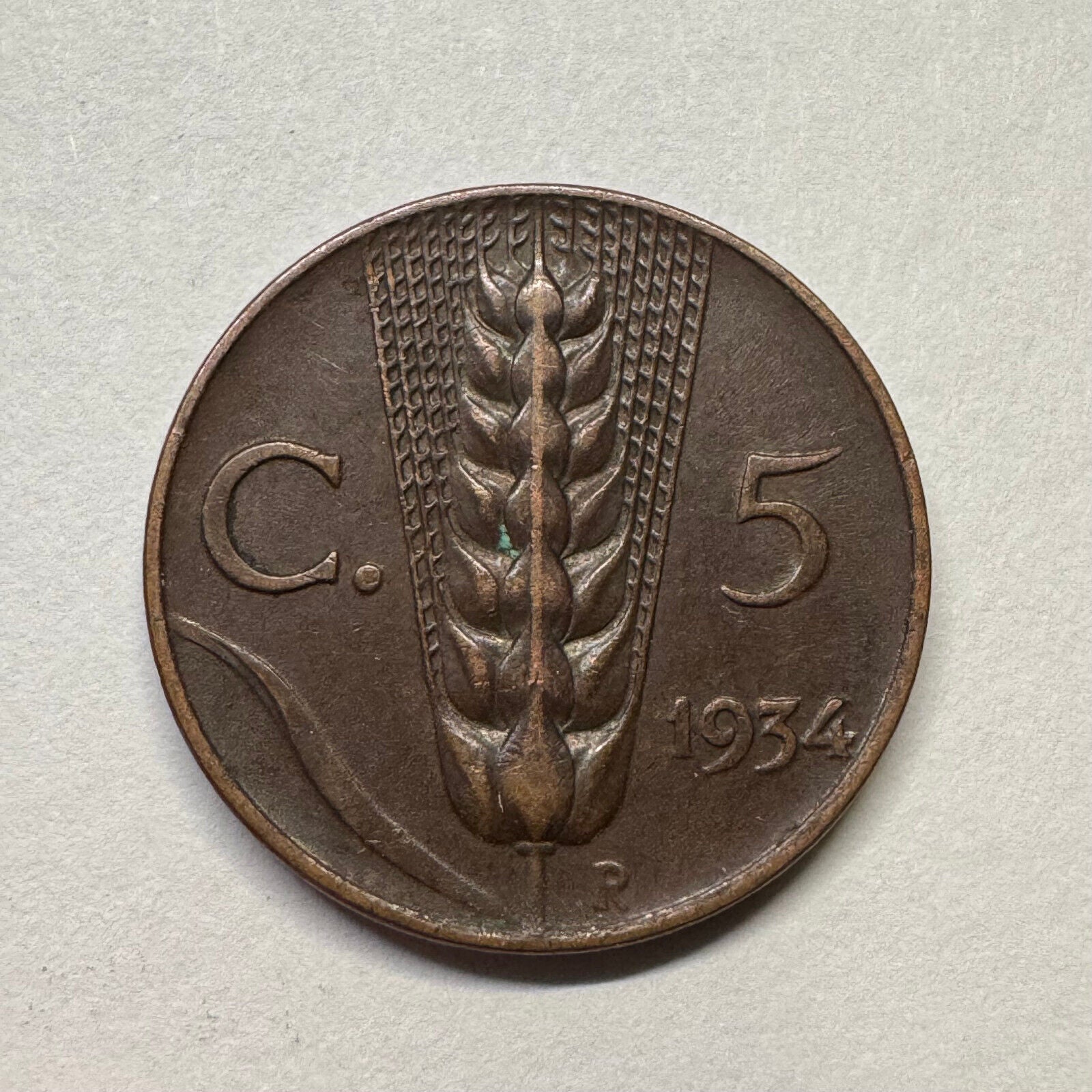 1934 Italy 5 Centesimi - Beautiful Coin - #B-050