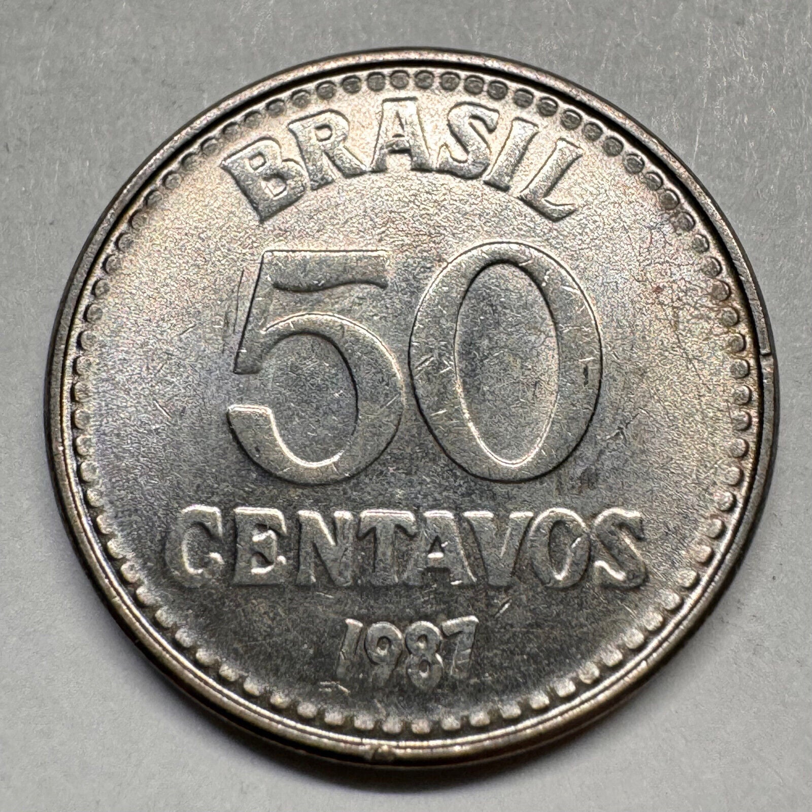 1987 Brazil 50 Centavos - Beautiful Coin - #A-016