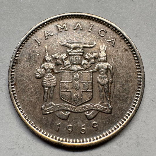 1969 Jamaica 5 Cents - Beautiful Coin - #A-056