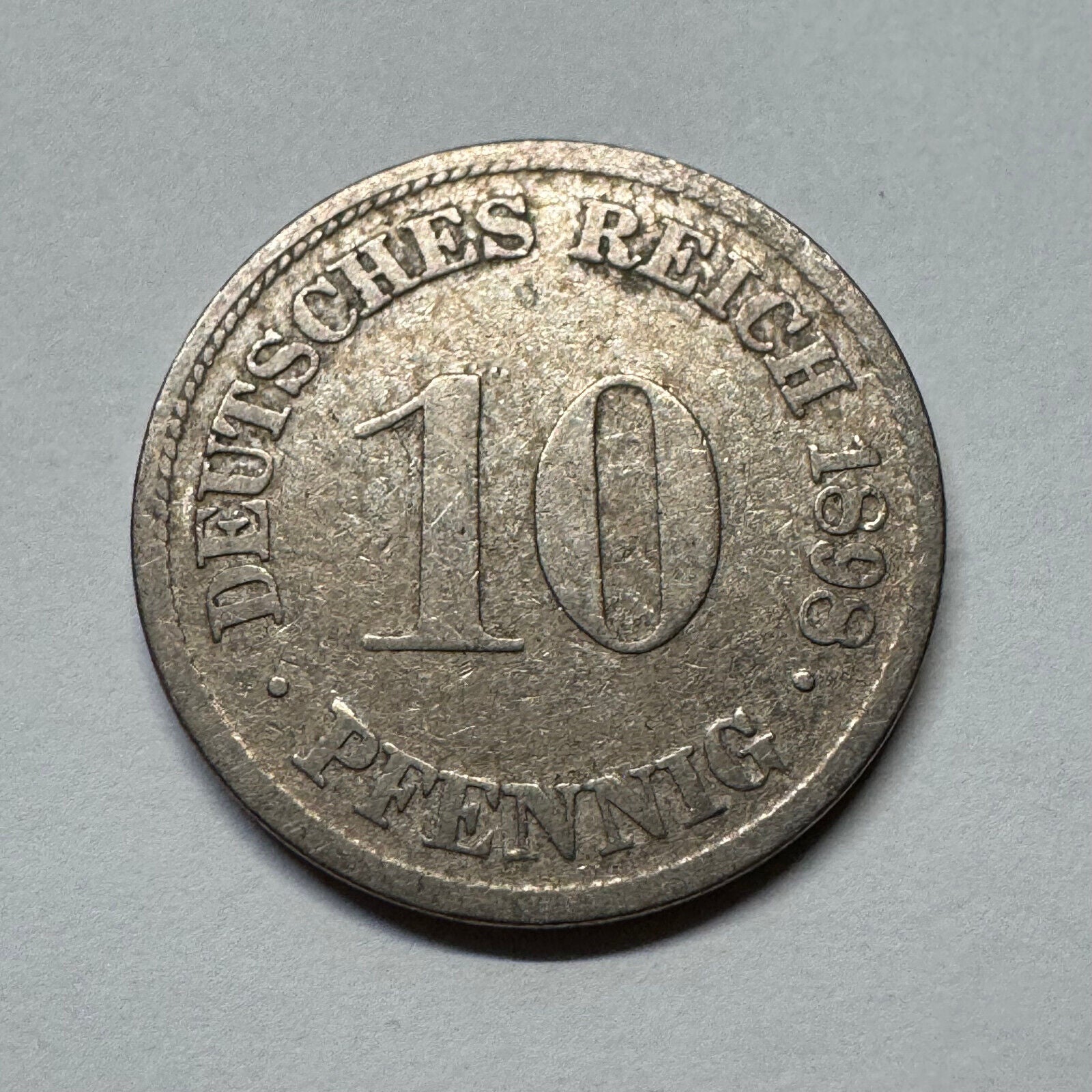 1898 Germany 10 Pfennig - Beautiful Coin - #B-038