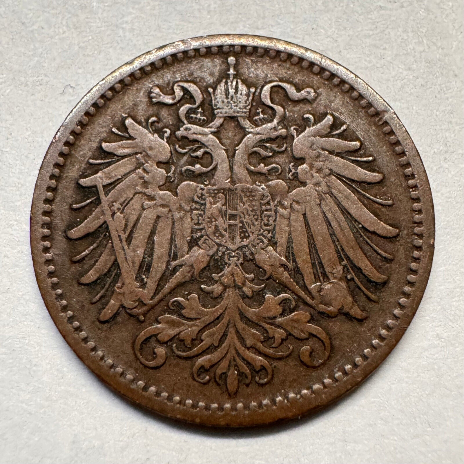1895 Austria 1 Heller - Beautiful Coin - #A-041