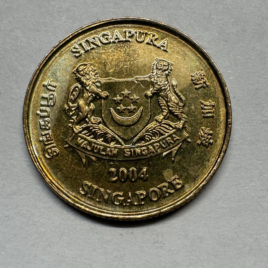 Singapore 2004 5 Cents - Beautiful Coin - #A-005