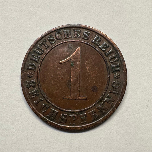 1930 Germany 1 Reichspfennig - Beautiful Coin - #B-039