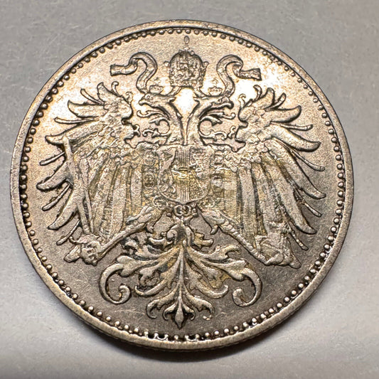 1895 Austria 10 Heller - Beautiful Coin - #A-046